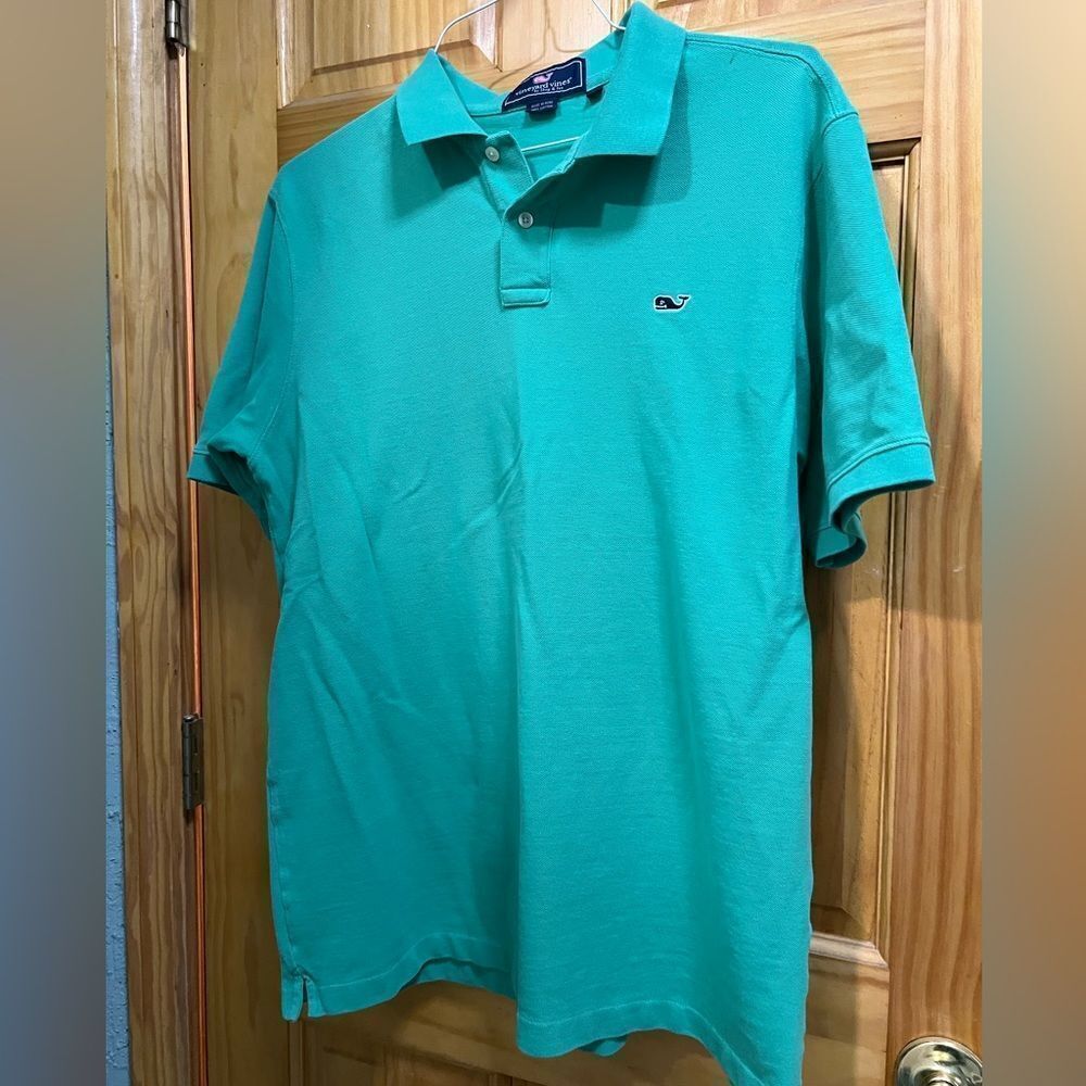 Vineyard Vines size L Kelley green polo shirt